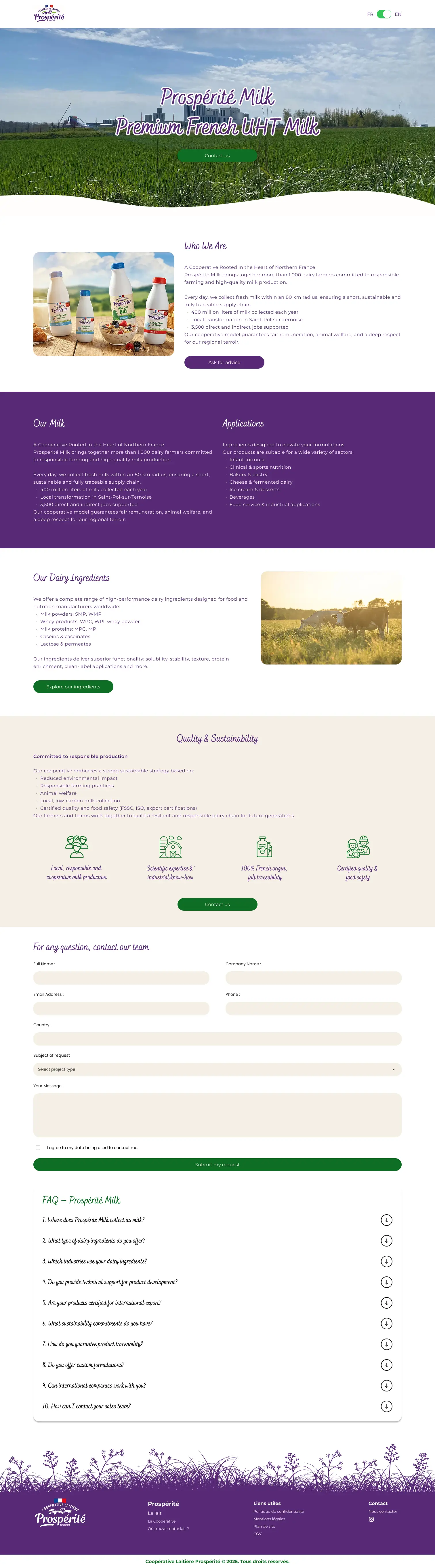 Landing page